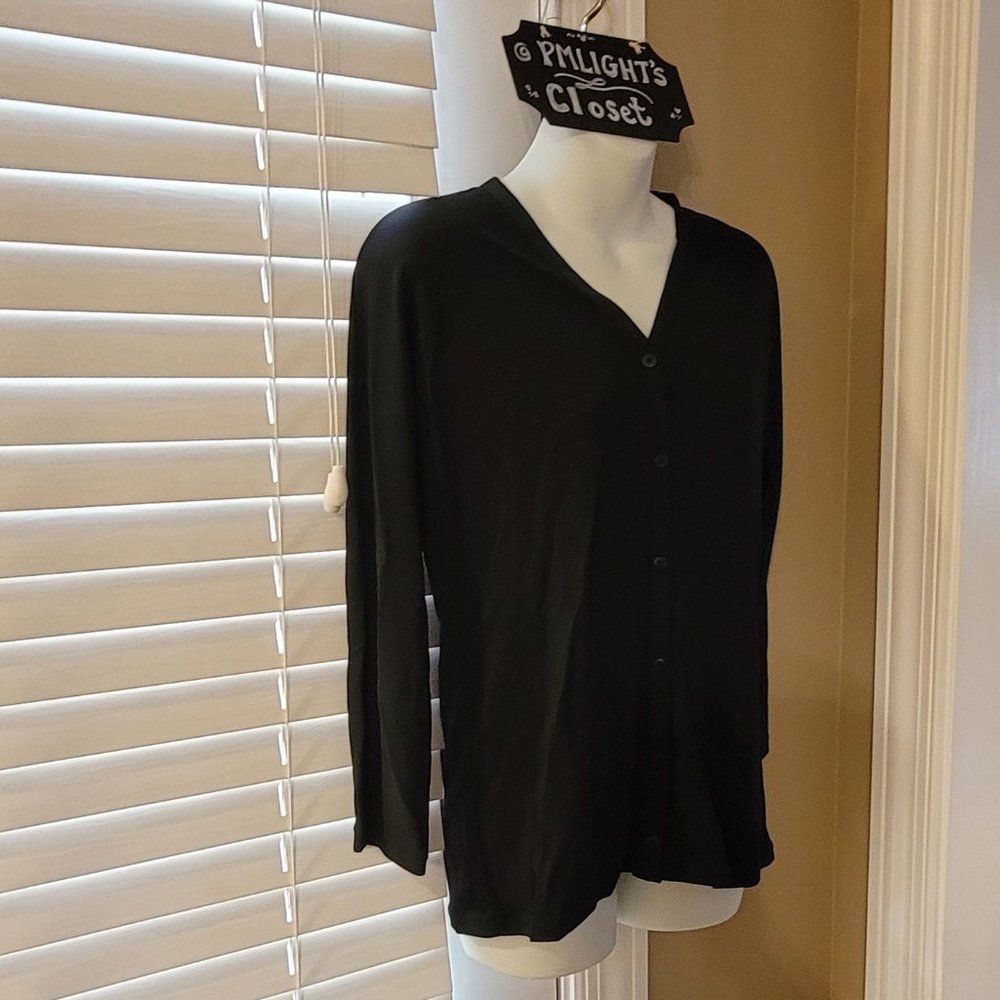 DKNY Black Sweater M Cardigan Long Sleeve
